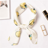 Geometric apple pineapple pattern the new hot Japanese and Korean cute simple elegant  fashionable elegant scarf headkerchief