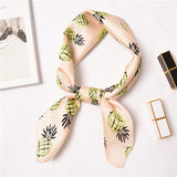 Geometric apple pineapple pattern the new hot Japanese and Korean cute simple elegant  fashionable elegant scarf headkerchief