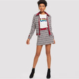 Multicolor Tweed Colorblock Frayed Edge Zip Up Jacket With Edge Sheath Skirt
